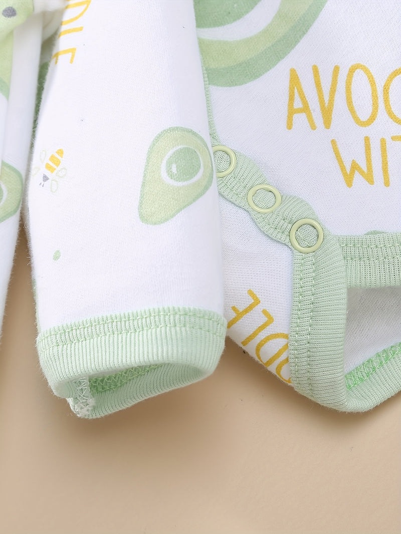 8pcs Set for Boys And Girls Featuring a Comfortable And Soft Cartoon Avocado.