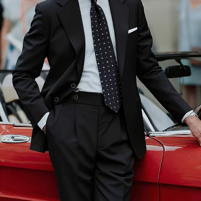 Men'S 2pcs Suit, Including a Blazer And Trousers, Stylish And High-Quality.