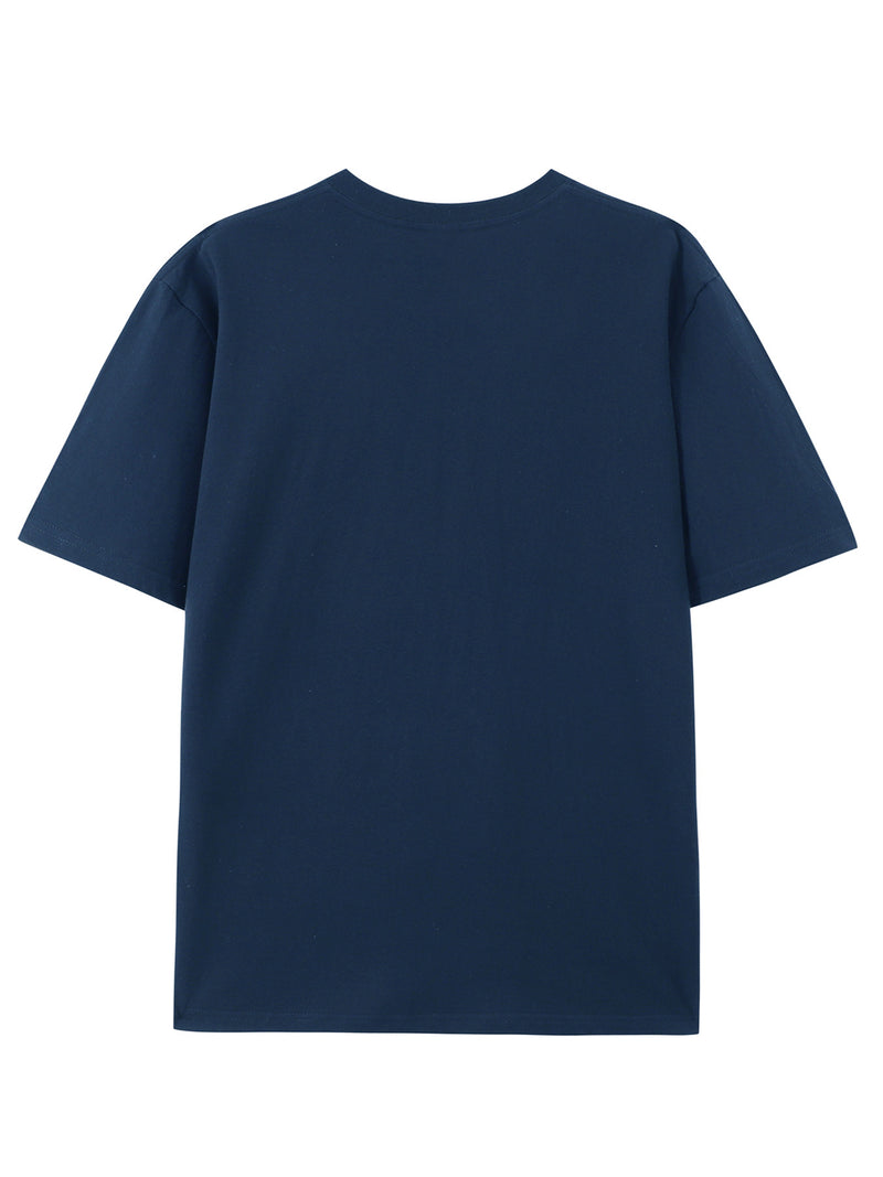 Men's Pure Cotton New Fashion Letter Design Print Casual Short Sleeve.