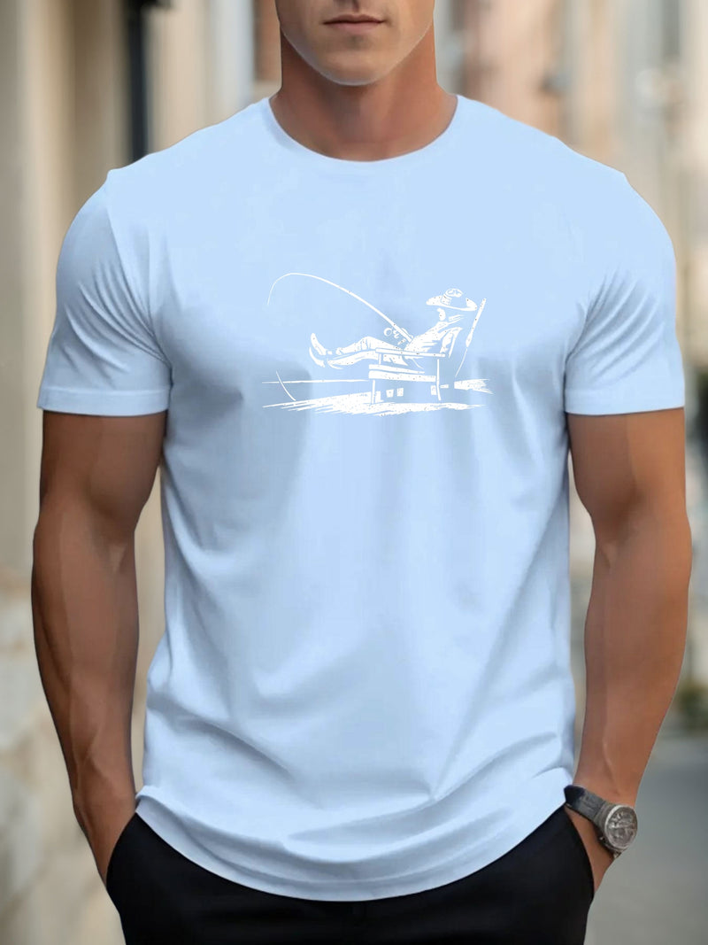 Men'S Casual Summer Cotton Crew Neck T-Shirt.