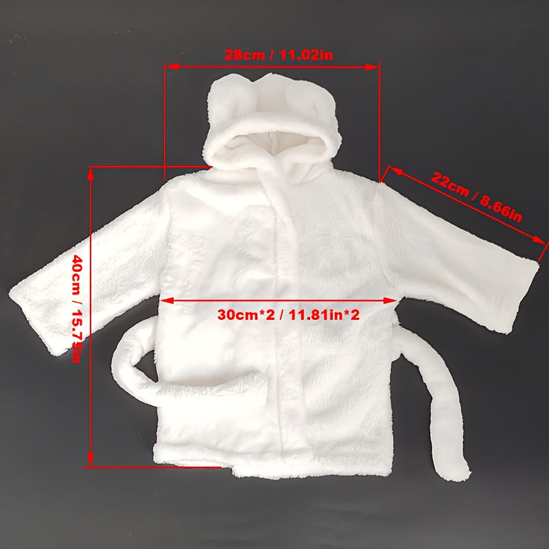 Baby Gift Bathrobe, White Nightgown Newborn Photo Accessories Pajamas.