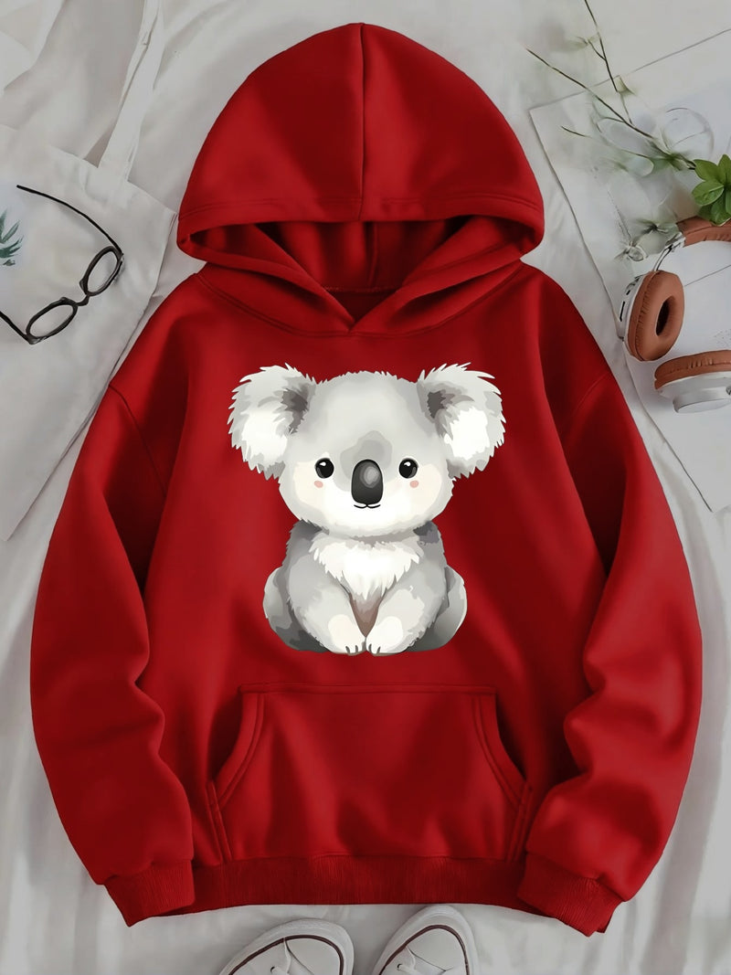 Women's Hooded Pullover with Pocket.