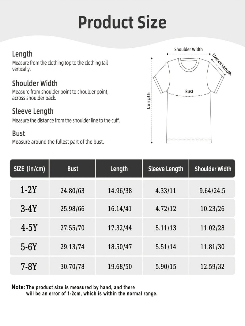 Custom Motorcycle Print Short Sleeve T-Shirt for Boys and Girls.