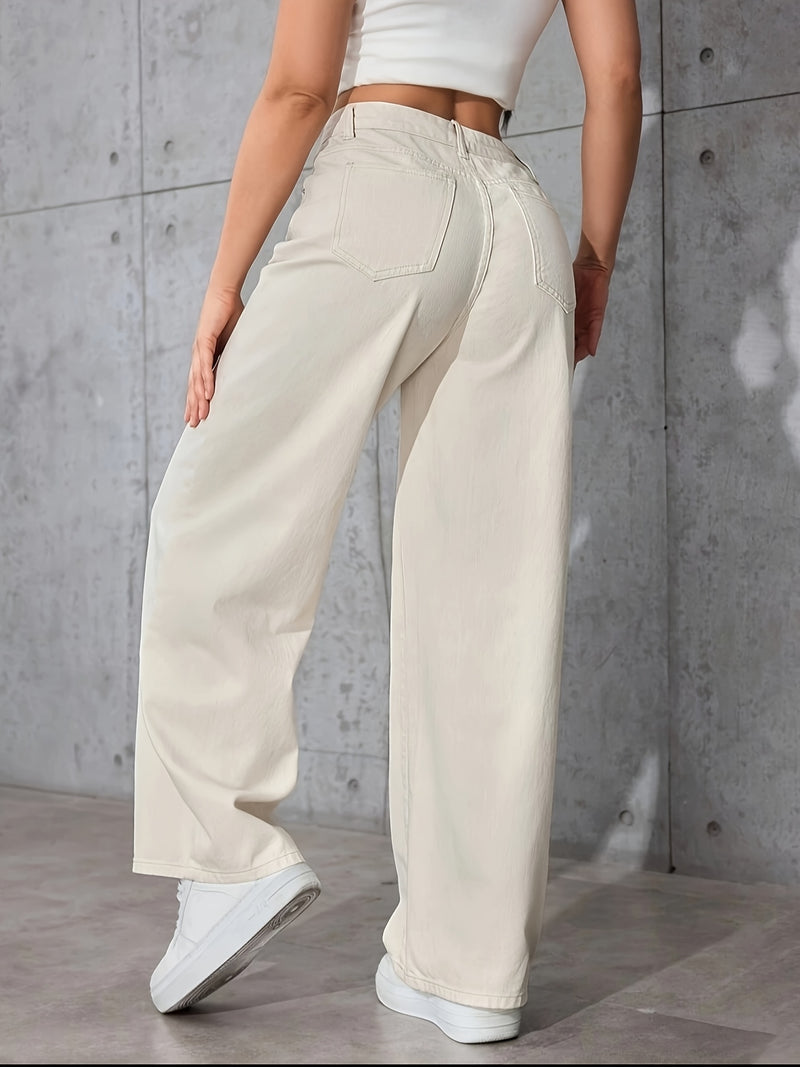 A Pair of Stylish Solid Color Women's Long Pants.