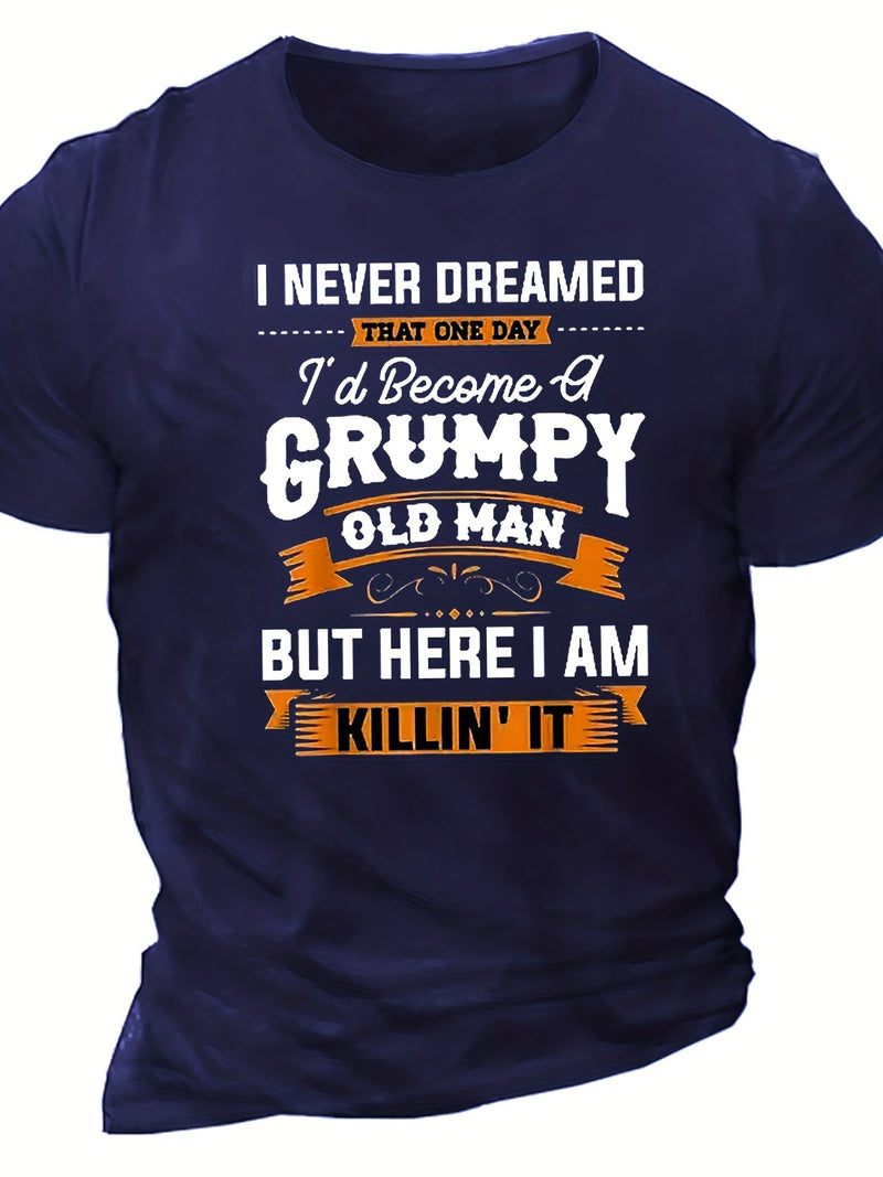 Men's Short-sleeved T-shirt Simple English.