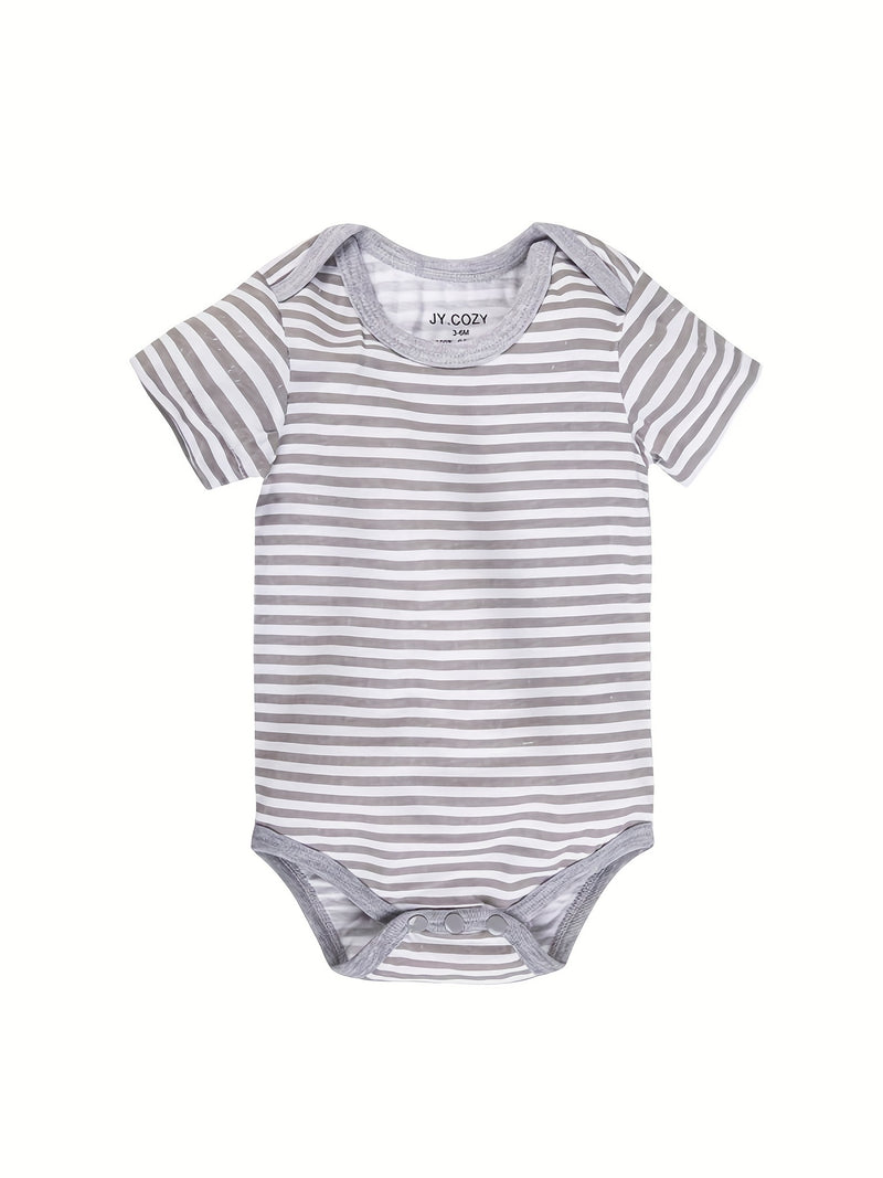 5pcs Cute Baby Girl 100% Cotton Short Sleeve Bodysuits.
