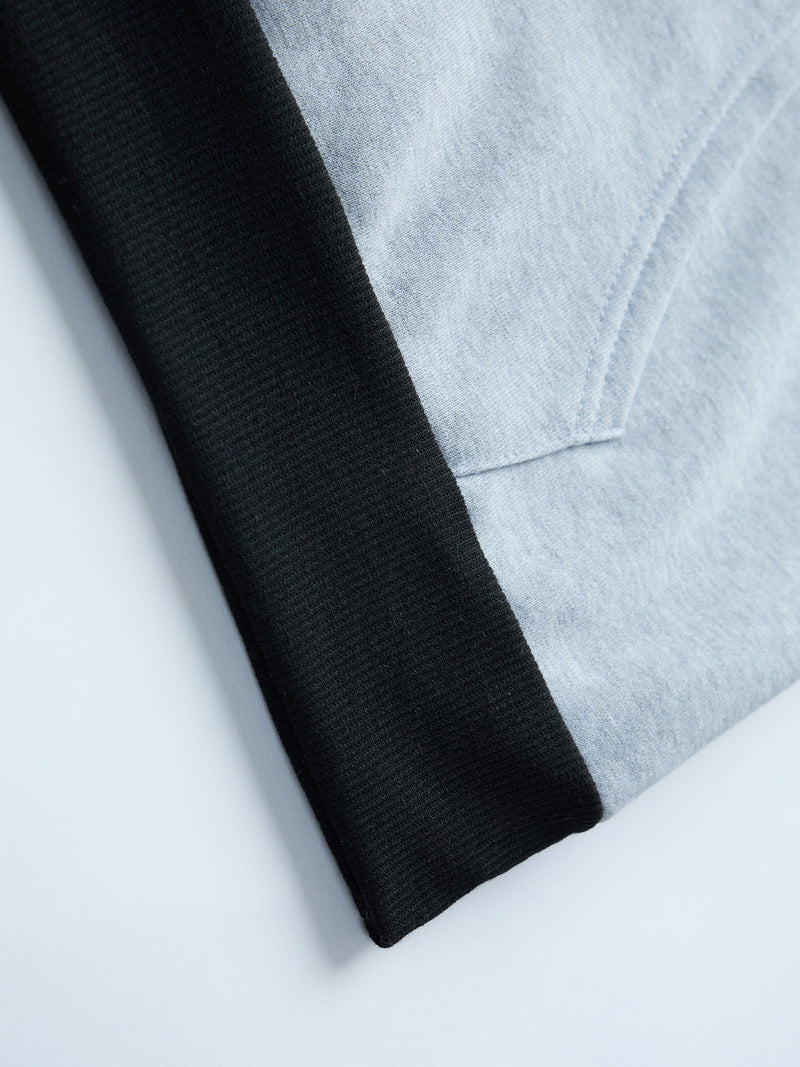 Men's Hooded Sweatshirt with Color Block Design.