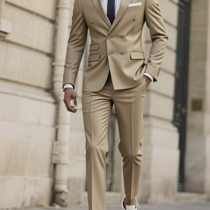 Set of 2 Men'S Tailored Black Suit - Long Sleeve.