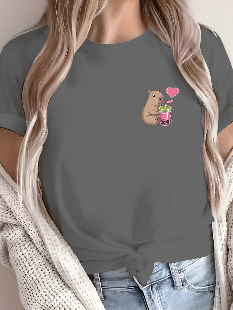 Women's pure comfortable T-shirt.