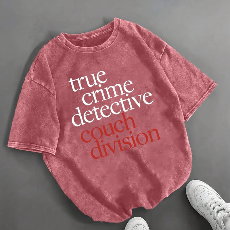 Women’s Round Neck Short Sleeves  Casual Everyday Washed T-shirt.