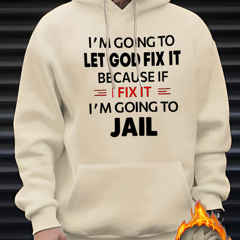 Men's Casual Polyester Hoodie.