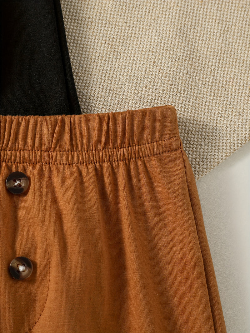 Baby Boy 2025 New Four Seasons Solid Color Casual Pants 4pcs Set.