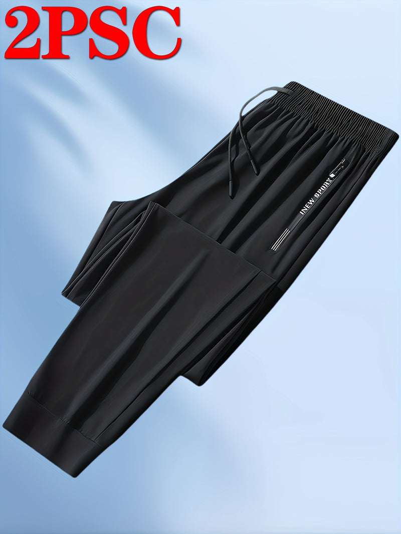 Men’s 2-Piece Set Summer High-Elasticity Jogging Pants.