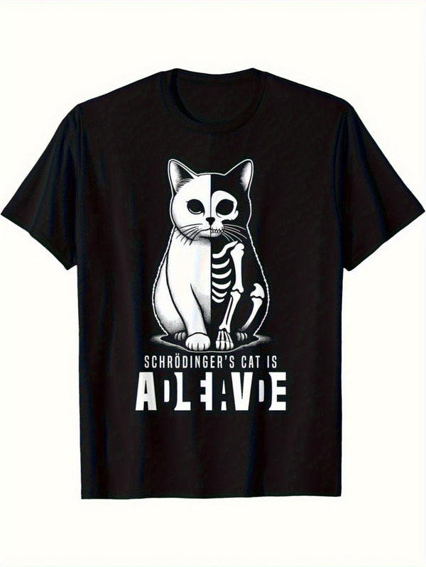 Men's Schrödinger's Cat Quantum Mechanics T-Shirt.