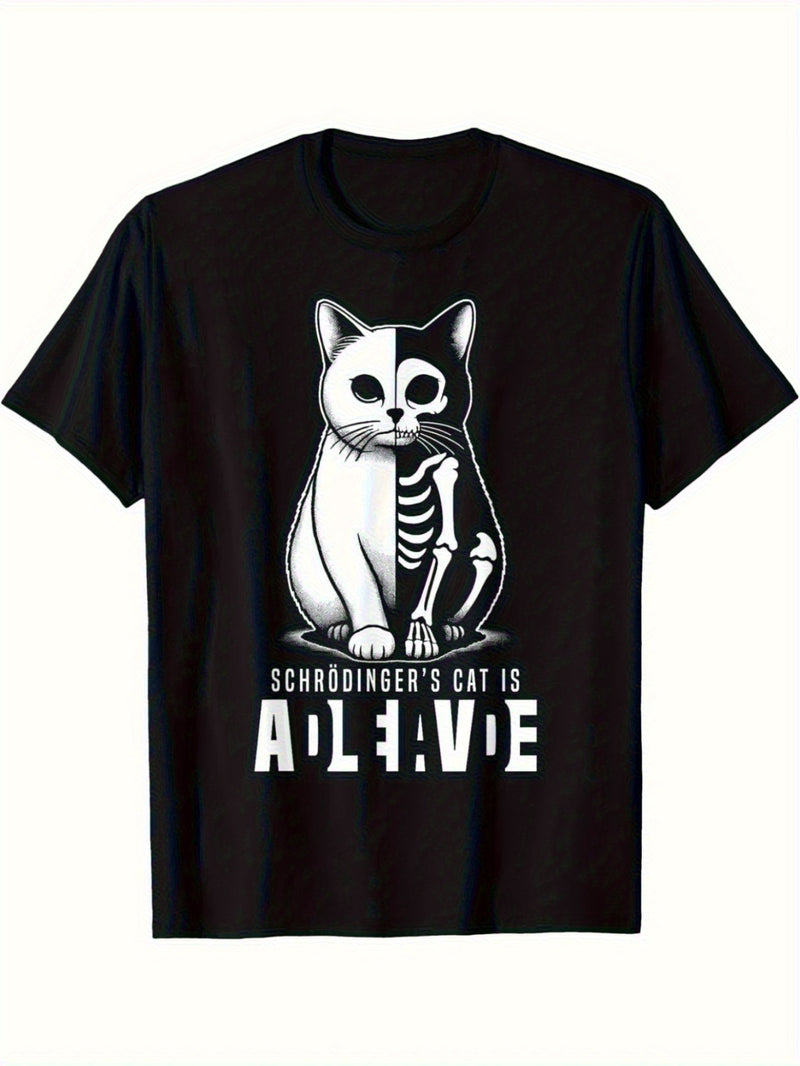 Men's Schrödinger's Cat Quantum Mechanics T-Shirt.