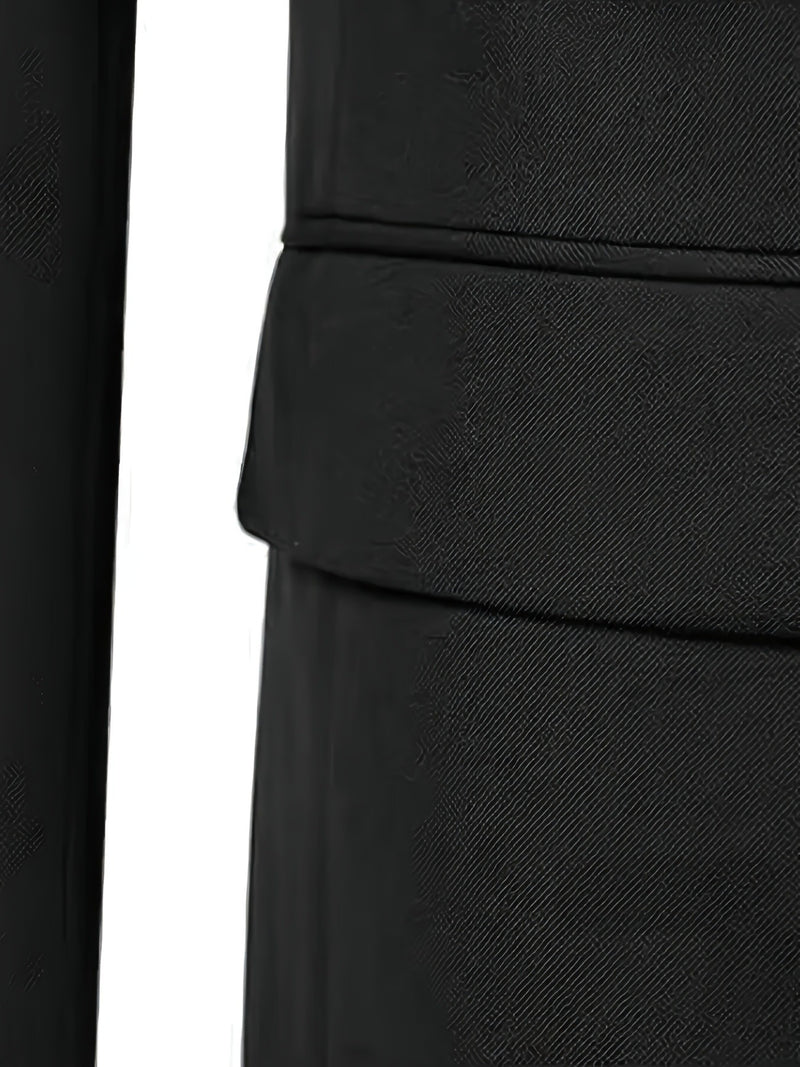 Men's 2pcs Suit Set, Blazer + Trousers, Business Casual.