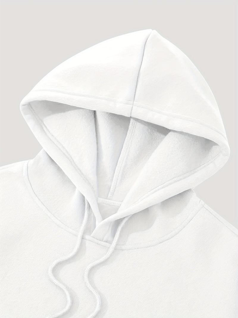 3pcs Trendy Print Sweatshirt, Men's Casual Hooded Sweatshirt.