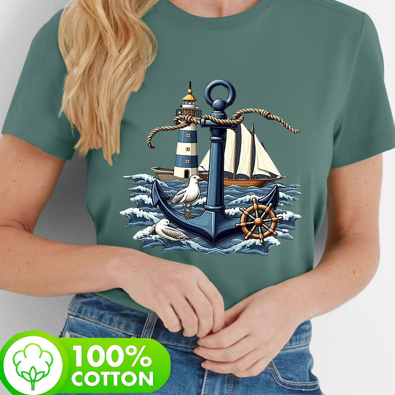 Women’s Short-Sleeve Round Neck T-Shirt.