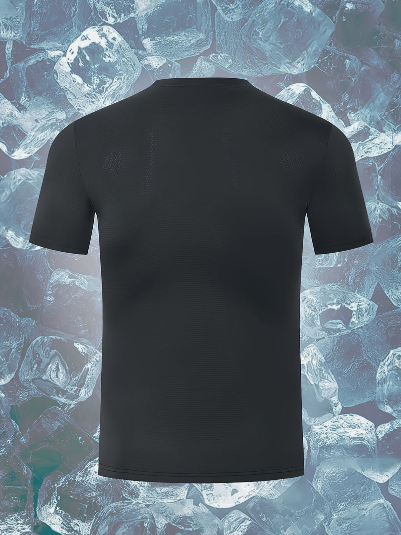 Men's Quick-Dry Ice Cooling Short Sleeve T-Shirt.