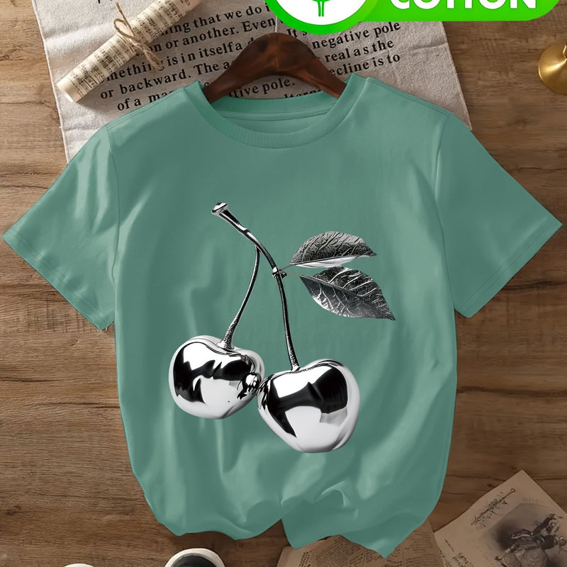 Women's Pure Cotton Fashion T-Shirt.