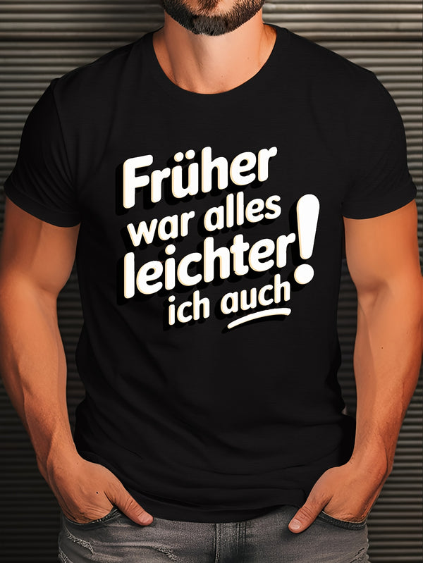 Men’s T-Shirt Playful German nostalgic typography Crinkle.