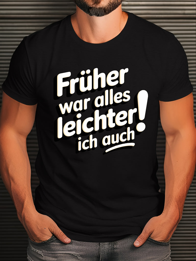Men’s T-Shirt Playful German nostalgic typography Crinkle.