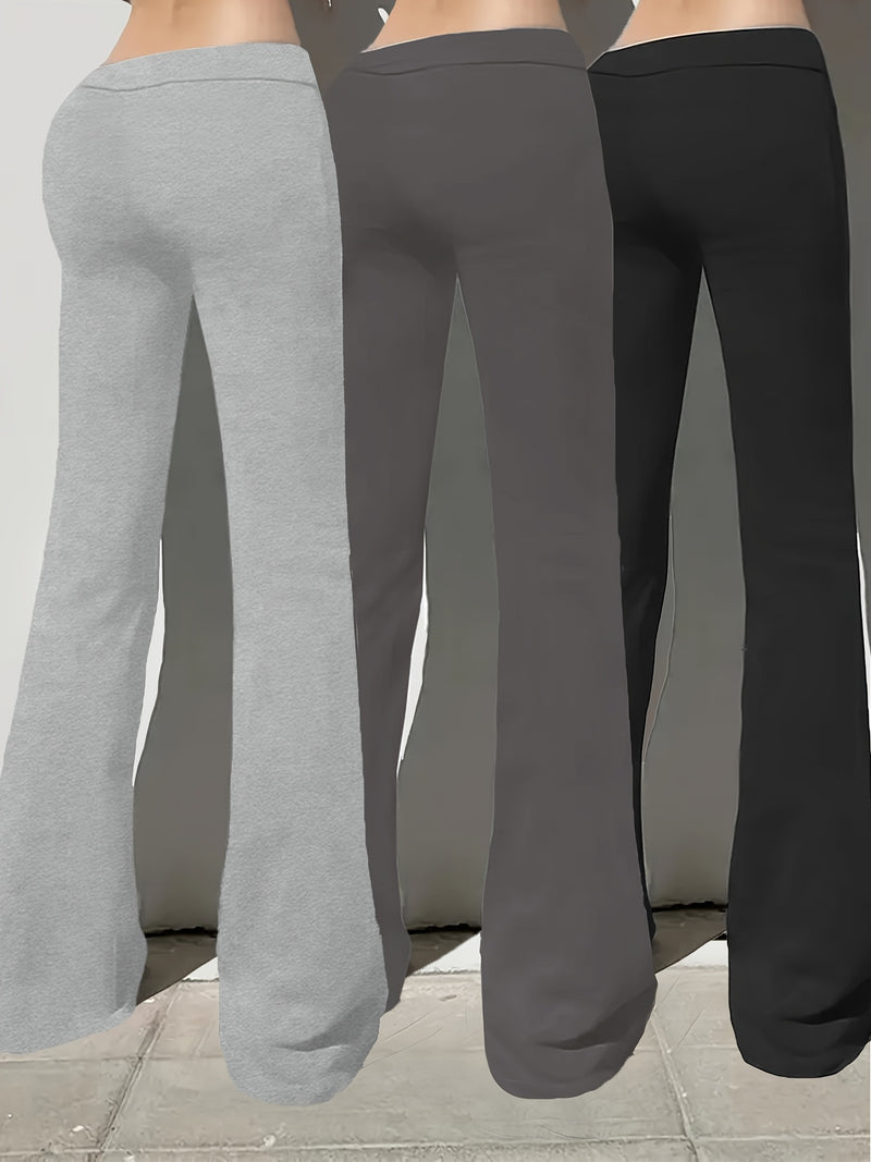 European and American Women's Fashion Flared Straight-Leg Pants.