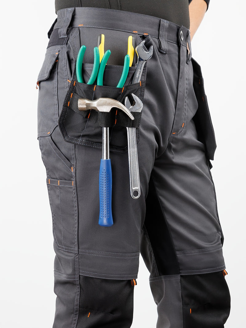 Men's Elastic Cargo Pants with Multiple Pockets, All-Season Style.