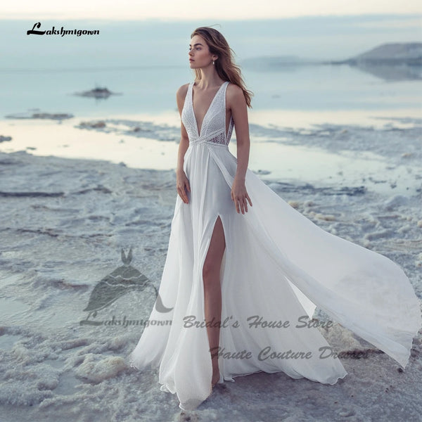 Women’s Lakshmigown Sexy Bride Boho Wedding Dress.
