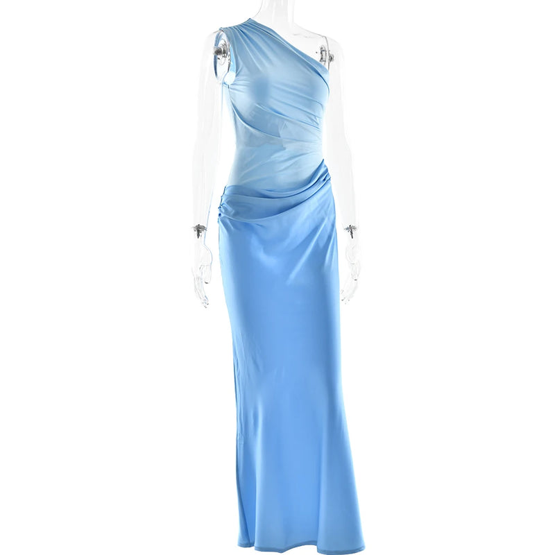 Women’s Maxi Dress Brown Sleeveless Evening Dress.