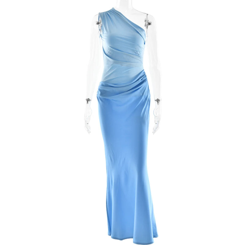 Women’s Maxi Dress Brown Sleeveless Evening Dress.