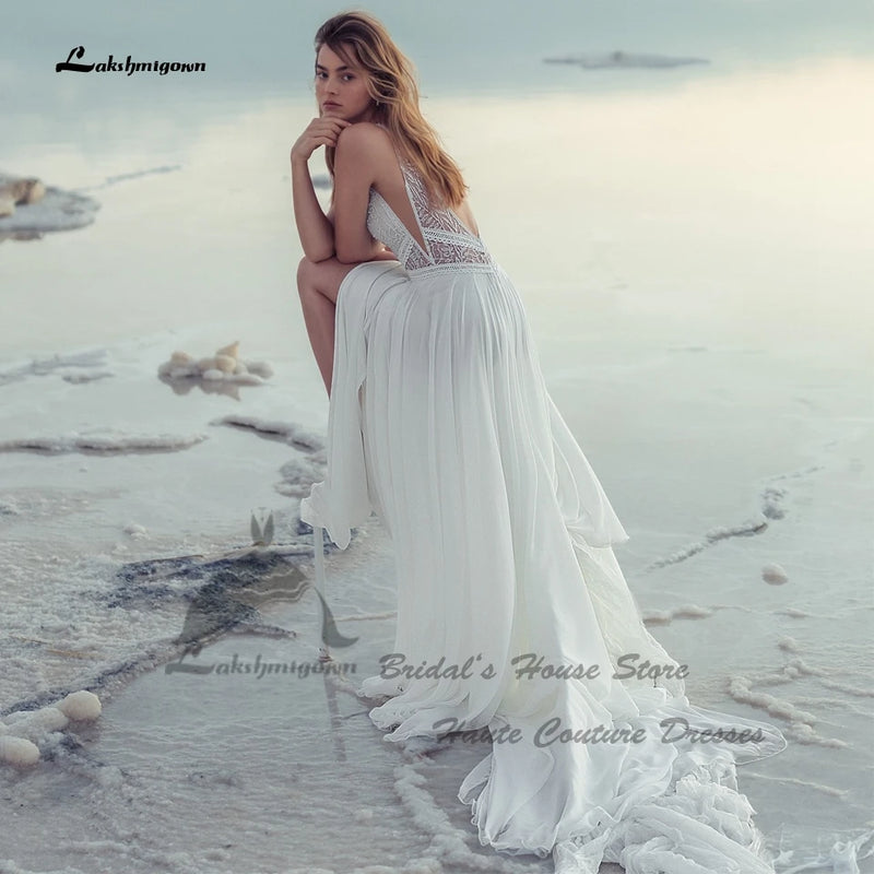 Women’s Lakshmigown Sexy Bride Boho Wedding Dress.