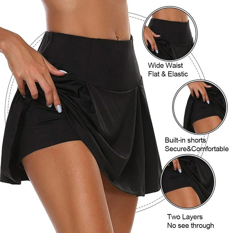 Women Sport Shorts Skirts Summer Breathable Casual Fitness.