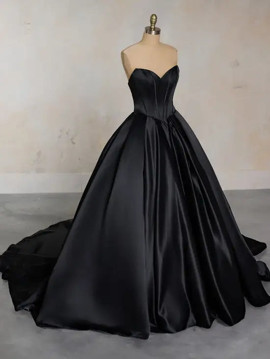 Lakshmigown Off The Shoulder Crepe Satin A-Line Bridal Gowns For Formal Party.