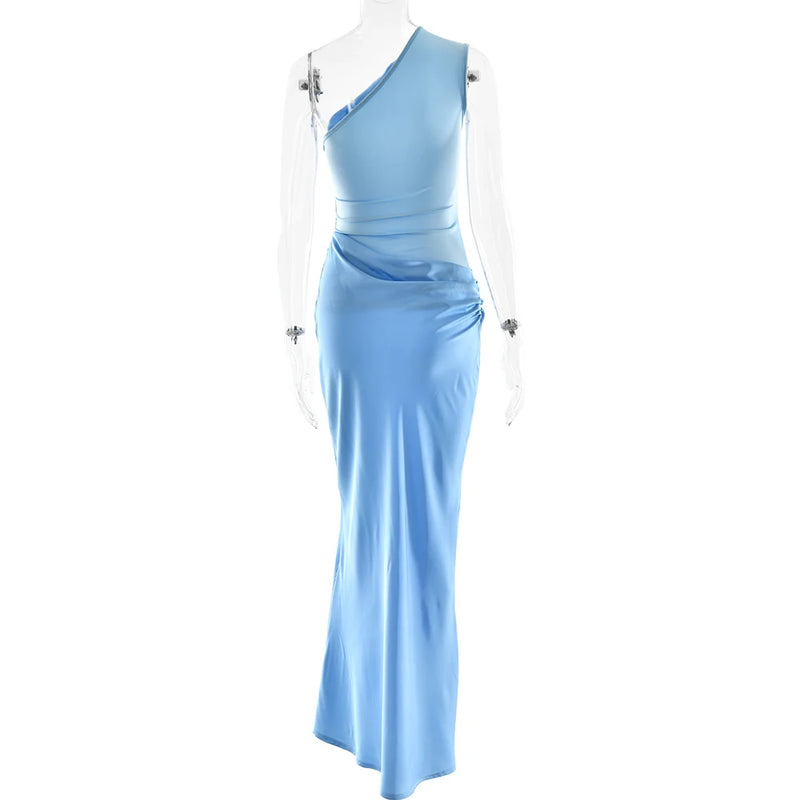 Women’s Maxi Dress Brown Sleeveless Evening Dress.