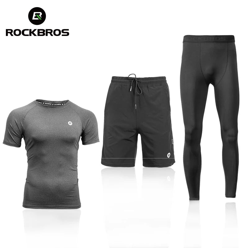 ROCKBROS Men's Sport Suits Running Sets Quick Dry Sweat-absorbent Sports.