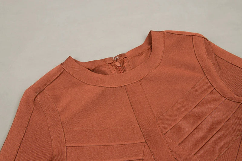 Women's Bandage Dress Long Sleeve O-Neck Sexy Night Celebrity.