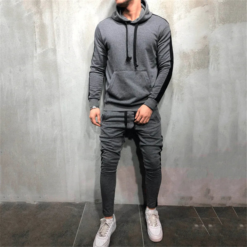 Autumn Men Running Set Men Sport Suits Sportswear 2Pcs Tracksuit Sportswear.