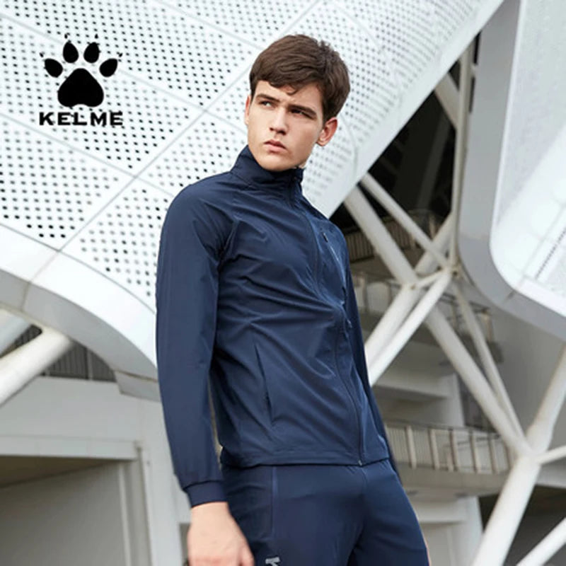 Kelme Men's Tracksuit Sportswear Men Running Suit Spring Jogging Male Fitness.