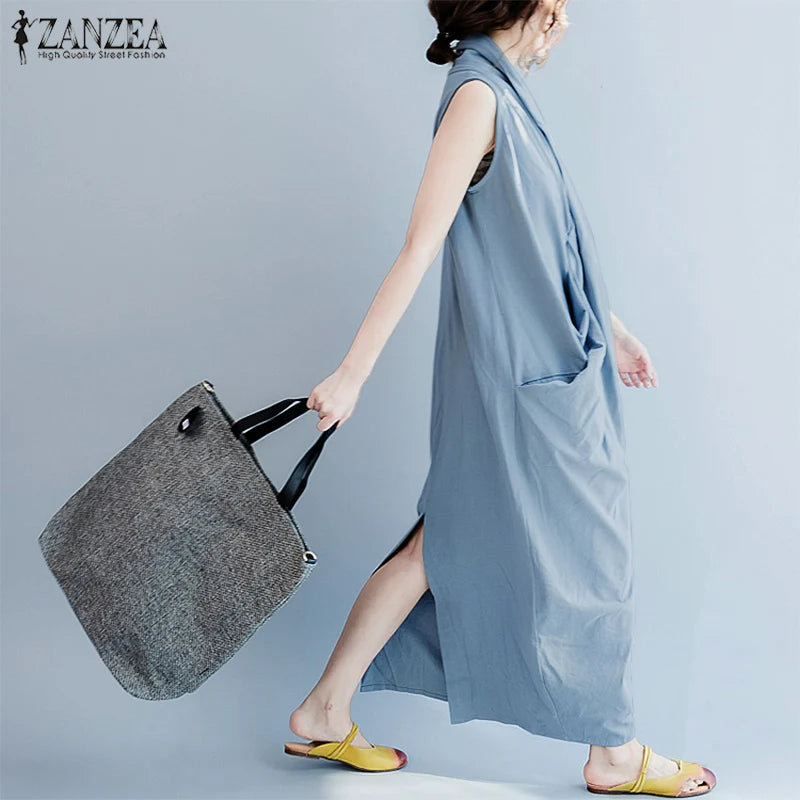 Women’s Oversize Asymmetrical Maxi Dress.