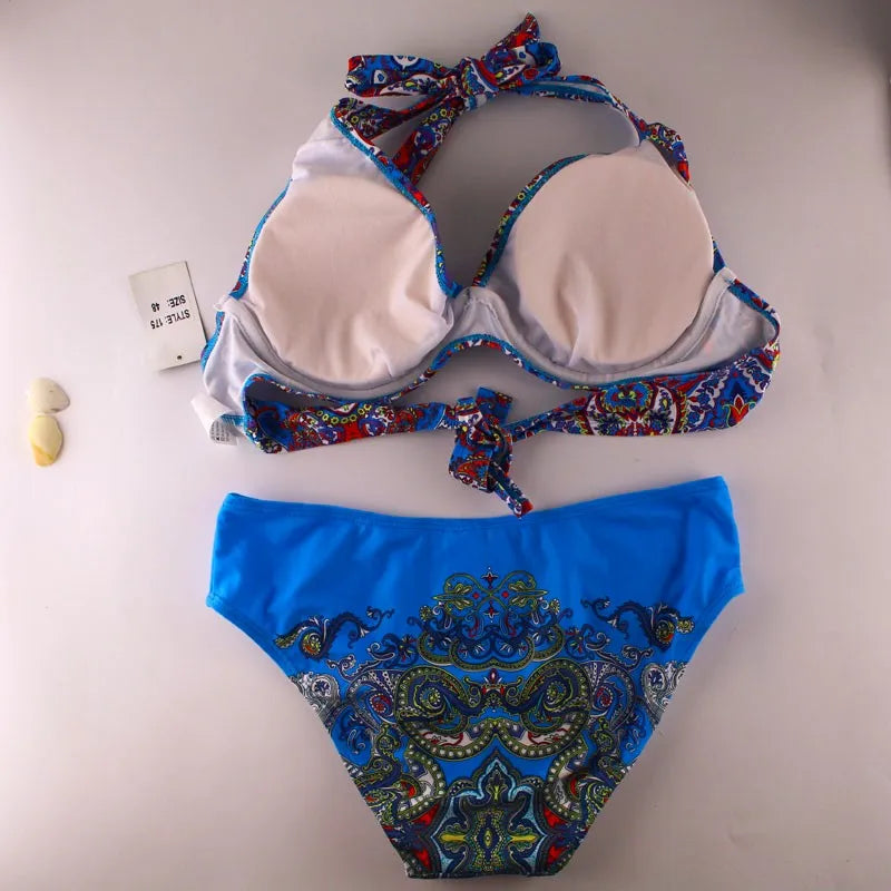 Bandage Plus Size Women Swimsuit Swimwear Summer Push Up Bikinis.