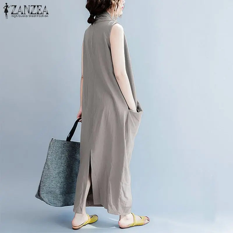 Women’s Oversize Asymmetrical Maxi Dress.