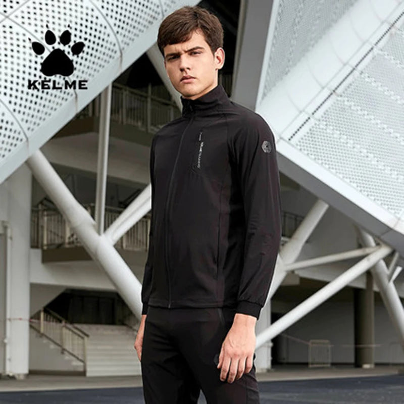 Kelme Men's Tracksuit Sportswear Men Running Suit Spring Jogging Male Fitness.