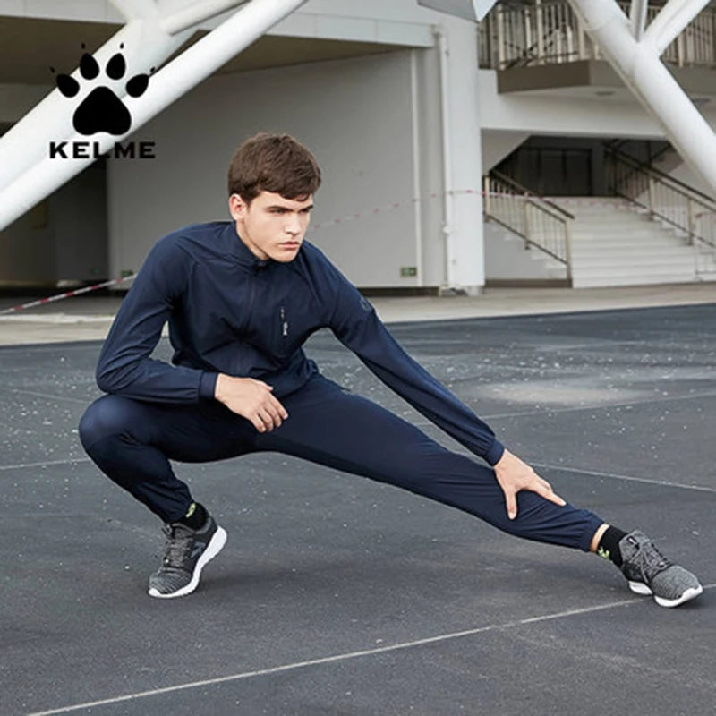 Kelme Men's Tracksuit Sportswear Men Running Suit Spring Jogging Male Fitness.