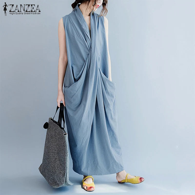 Women’s Oversize Asymmetrical Maxi Dress.