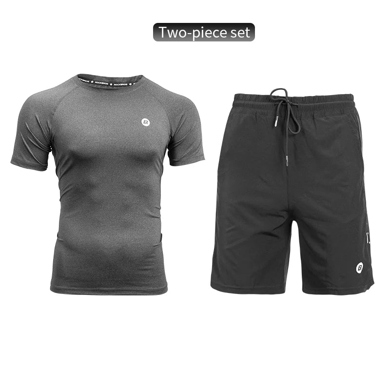 ROCKBROS Men's Sport Suits Running Sets Quick Dry Sweat-absorbent Sports.