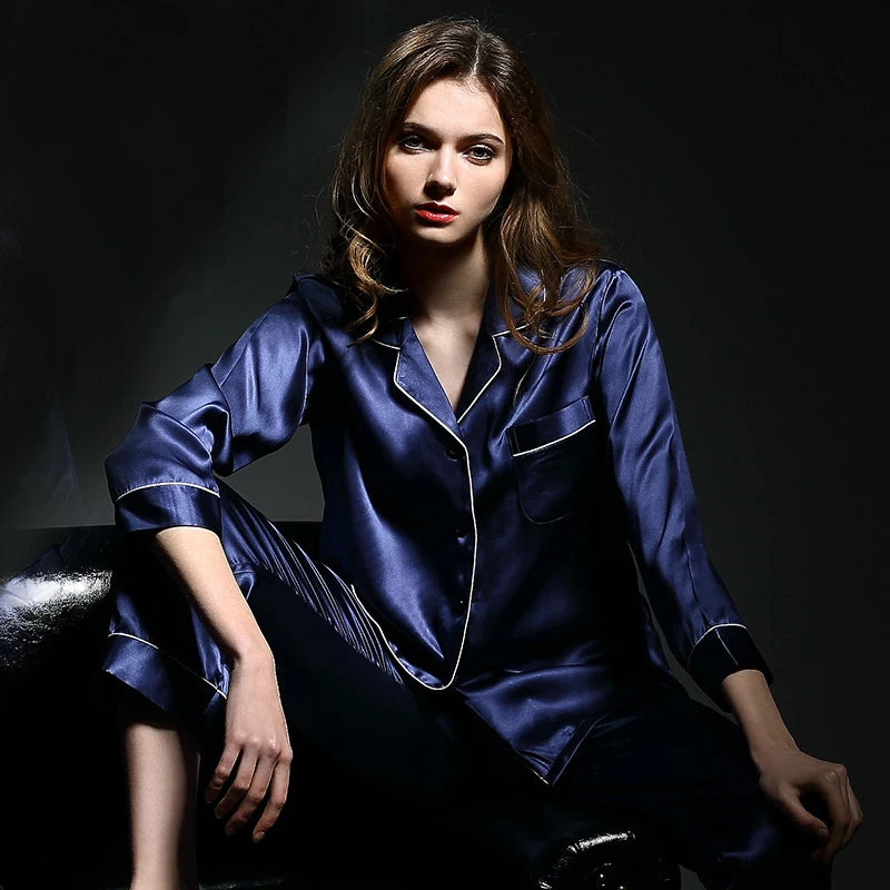 Pajamas Women Set Summer Autumn Spring Winter Long-sleeved Two-piece.