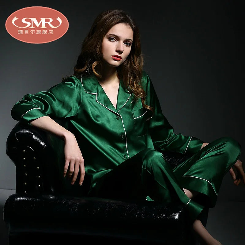 Pajamas Women Set Summer Autumn Spring Winter Long-sleeved Two-piece.