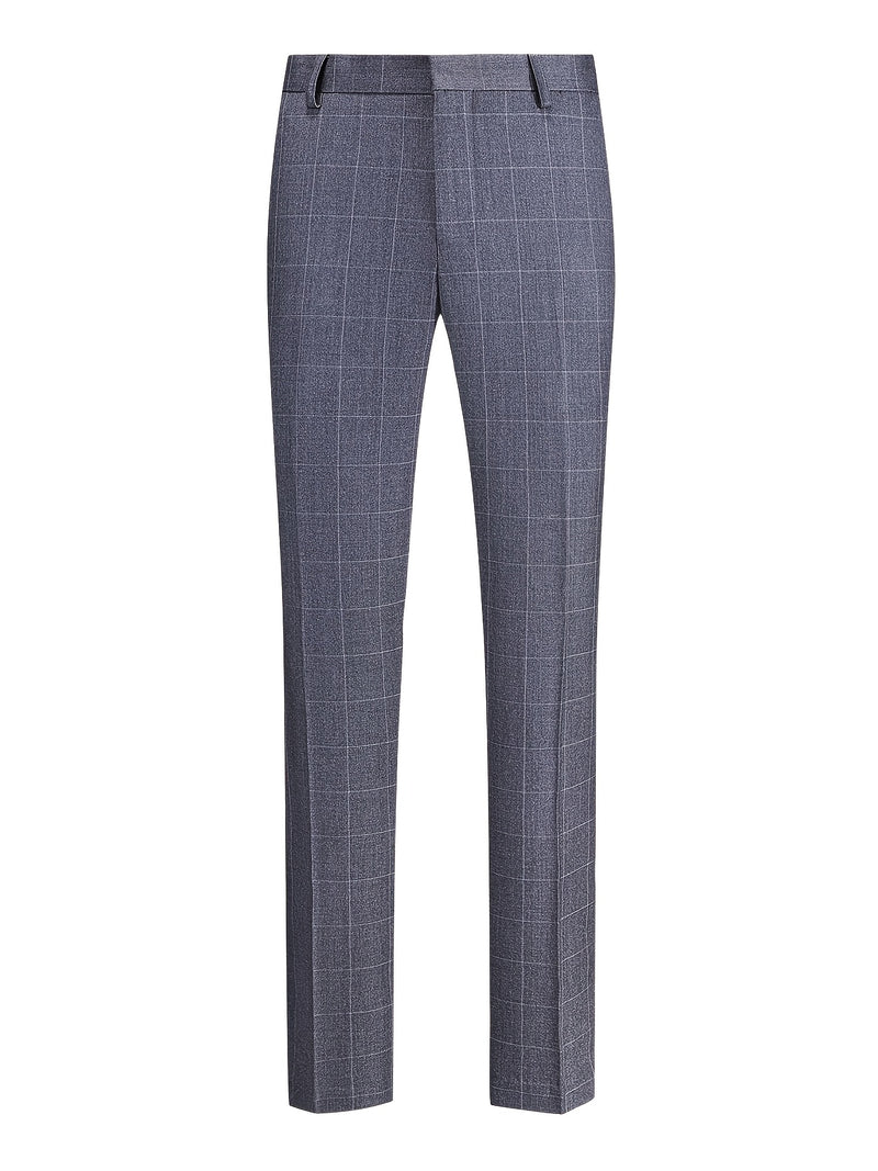3pcs Men's Slim-Fit Checkered Suit - Notable Suit Suitable for Business.