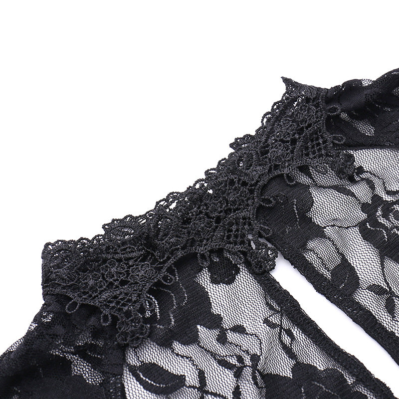 AltGoth Aesthetic Gothic Midi Dress Women Vintage.